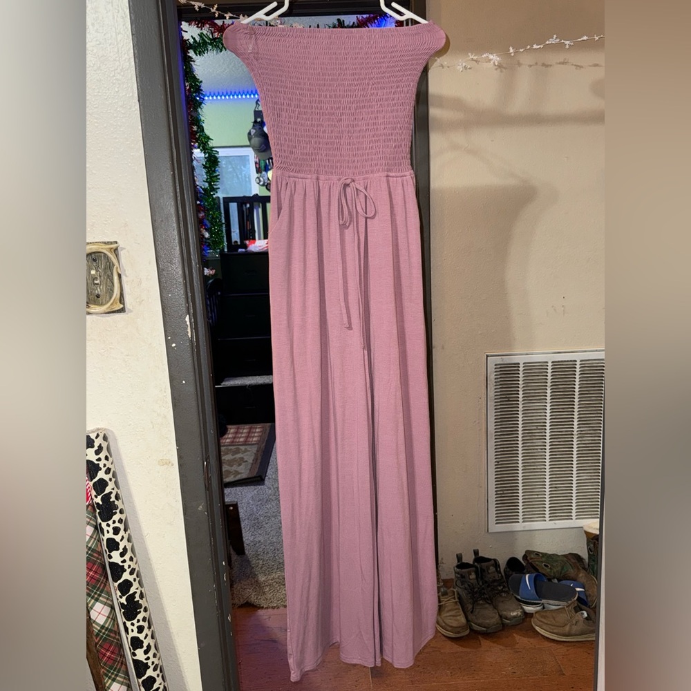 Zenana Outfitters Mauve Textured jumpsuit
